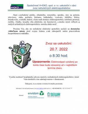 Zber elektro odpadu 